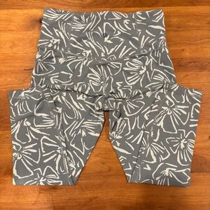 Athleta Green Flower Leggings